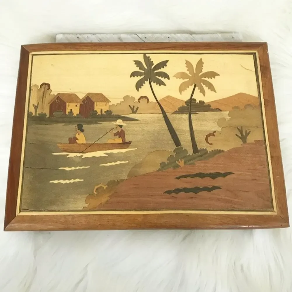 Vintage Made in Guatemala Wooden Art Piece